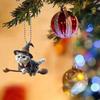 1 Stück flache magische Katze, Autoanhänger, Rucksackanhänger Schmuck