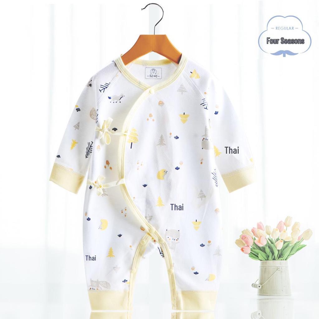 Newborn Baby Jumpsuit - Pure Cotton, Spring & Autumn, 0-6 Months, Base Layer & Crawling Rompers.