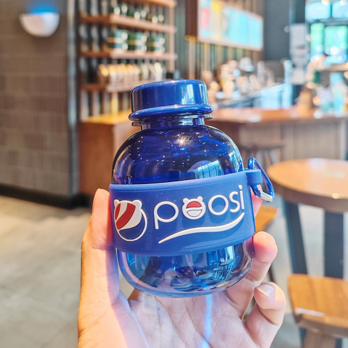 

Симпатичная креативная бутылка для протеина, мини-портативный брелок-стрелок, стеклянная бутылка для фитнеса, спорта, бутылки для воды, детская чашка синий