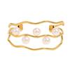 Imitation Pearls Open Bangle Stylish Fashion Jewelry Accessories Stainless Steel Bracelet Comfortable Daily Wear For Her
