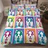 Bed Linen Cute Small Dog Cat Twin Bedding Sets Super Soft Duvet Cover Set Pillowcases Comforter Bedding Sets American Style Bed