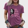 Halloween Women's Ghost Pattern Casual Summer T-Shirt
