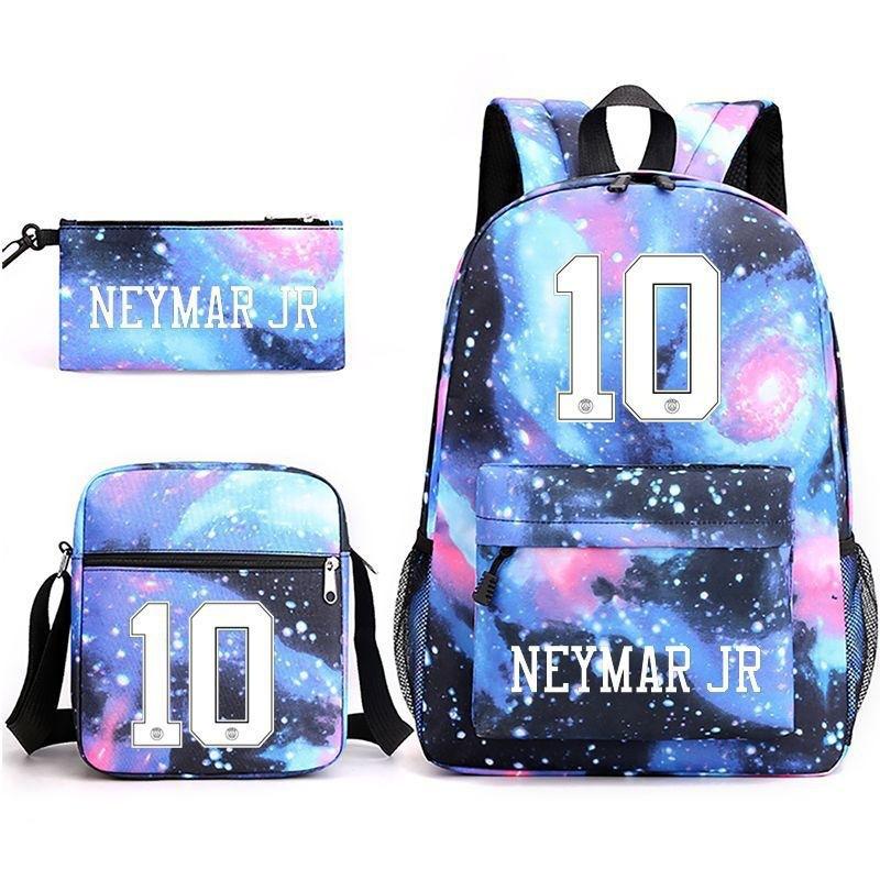 Lionel Messi · Peripheral Printed School Bag Three-Piece Pencil Case Shoulder Bag Backpack