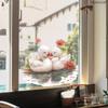 Lotus Pond Duckling Static Cling Window Sticker Removable PVC Double-Sided Visible for Glass Door Showcase Home Decor Art