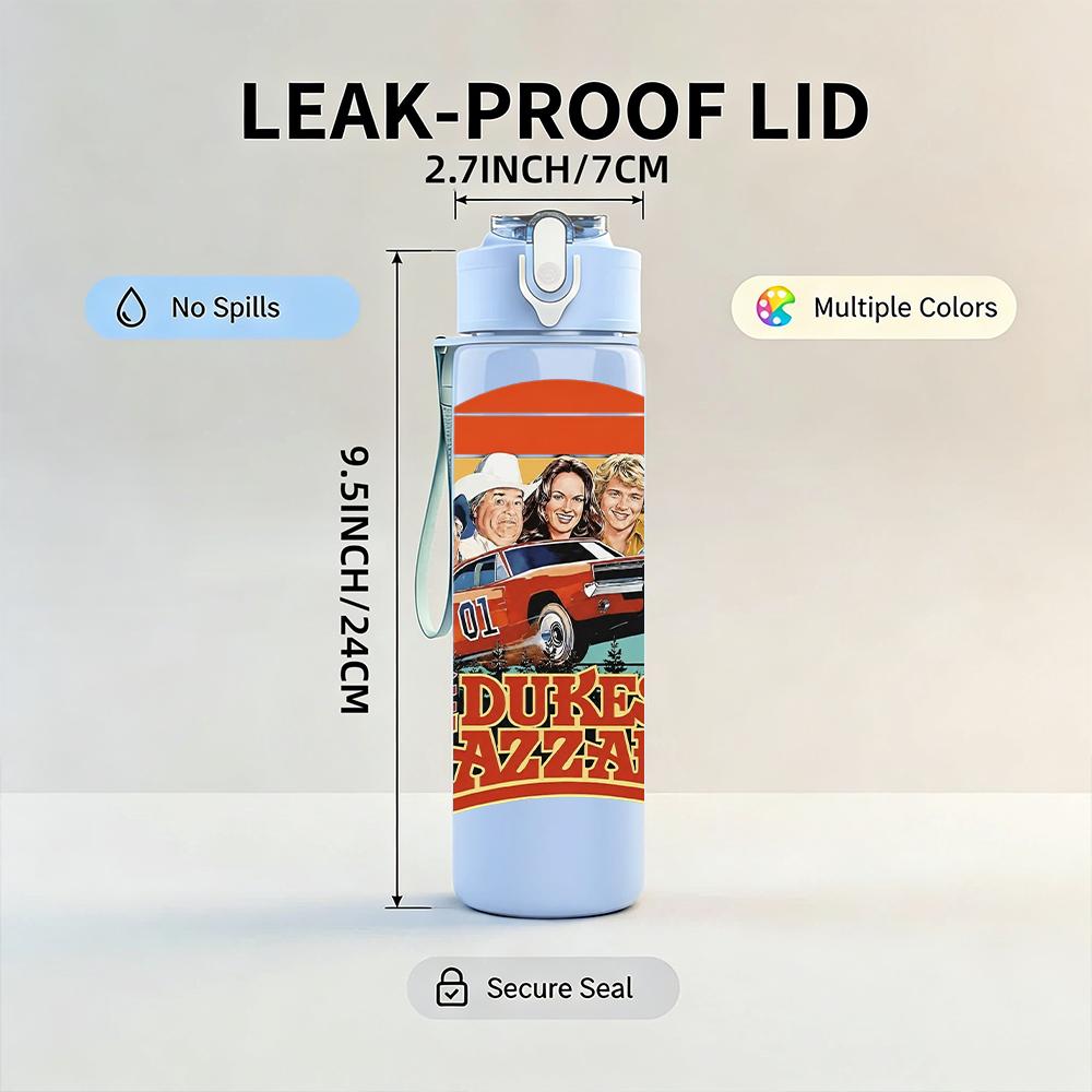 1PC Retro Group Beach Family Photo Print 750ml Portable Sports Water Bottle Leakproof Travel Gym Drink Cup