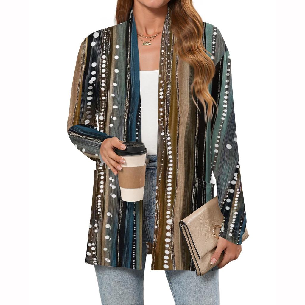 Women's Lightweight Cardigan Sweaters Open Front Long Sleeve Casual Loose Thin Cardigans With Pockets