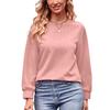 2024 Autumn Women's Solid Color Jacquard Long-Sleeve T-Shirt Europe and America