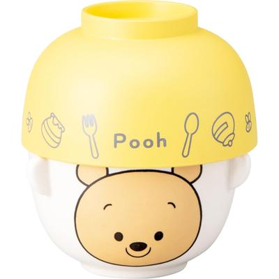 Disney the Yululun Yururun Soup Bowl and Rice Bowl 10 X 6cm Made In Winnie the Pooh Birthday Gift "Winnie Pooh" Set, Approx. Diameter, Yellow, Japan,