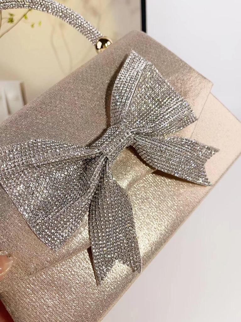 Elegant Bow Evening Crossbody Bag for Women – Trendy European & American Style