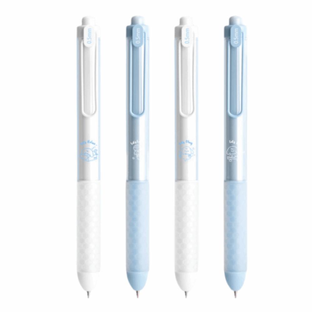 4Pcs Retractable Gel Pen 0.5mm Black Ink Journaling Pen Fragrance Ballpoint Pen Adult