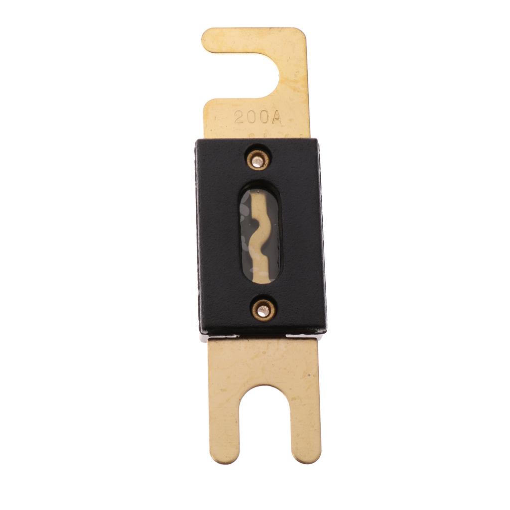 Pack of 4 200AMP ANL Gold Plated Flat Blade Fuses