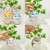 Plush Hamtaro Hamster Keychain With Hanging Chain For Outdoor And Carry Daily