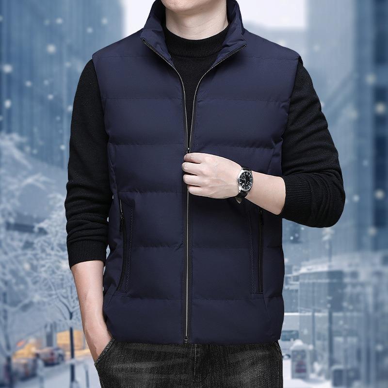 Autumn and winter new cotton-padded clothes, vest, vest jacket, vest, winter men's large size warm sleeveless vest jacket
