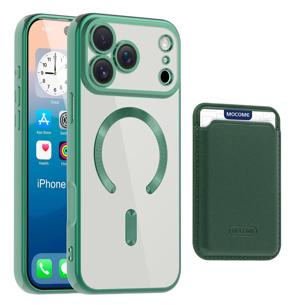 For iPhone 11 12 13 14 15 16 17 Pro Max Air 16E 16 Plus Wireless Charging Phone Case Luxury Magnetic Card Bag Protective Cover