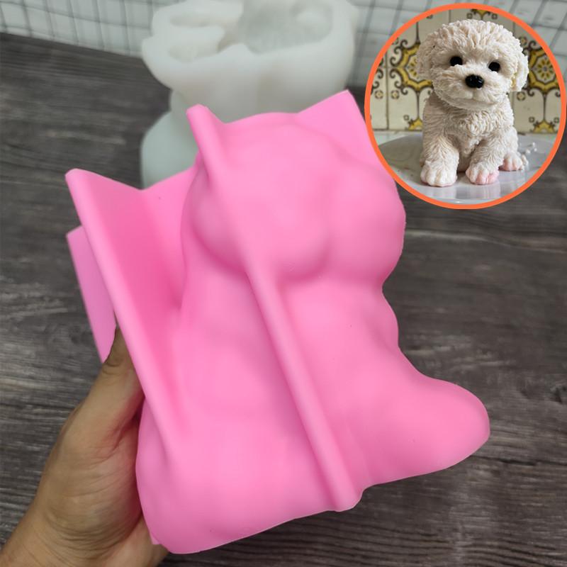 Grote Hond Knuffel Kaars Siliconen Vorm Schattig Dier Handgemaakt Aromatherapie Kaars Maken Gips DIY Sojawax Zeepvorm Decor Cadeaus