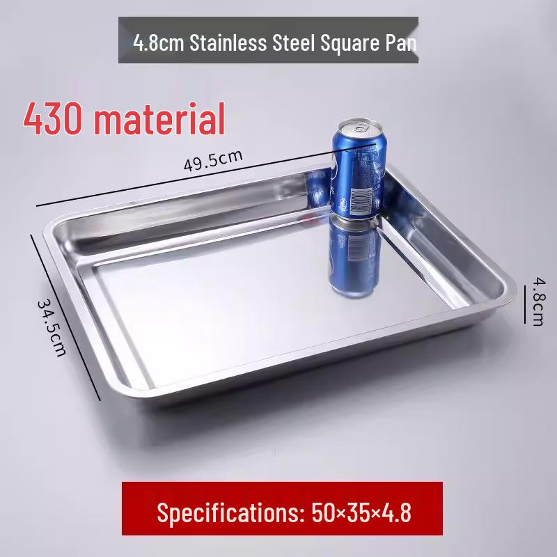 

Thickened 304 Stainless Steel Rectangular Multipurpose Tray