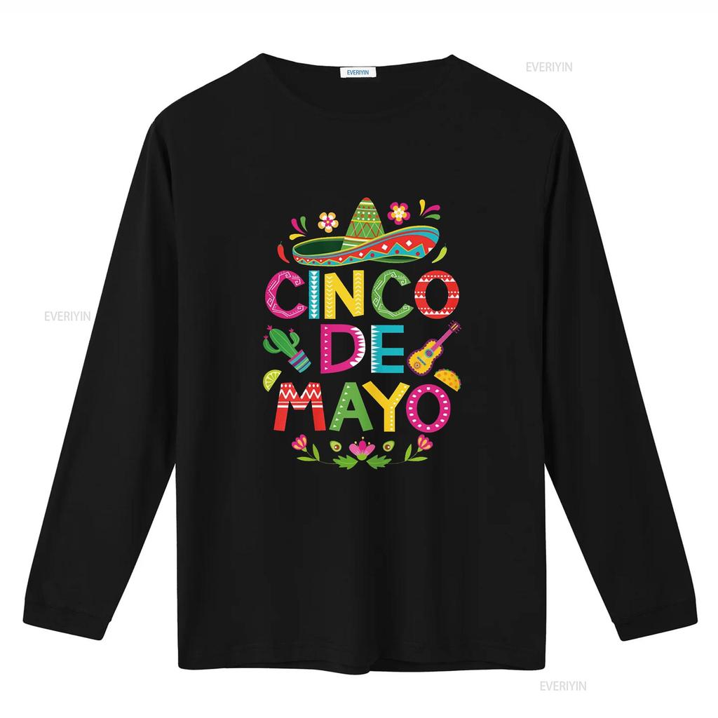 Cinco De Mayo for Womens T Shirt Kids Mexican Fiesta Cactus Black vintage Washed Stretched homme fashion Stylish Breathable