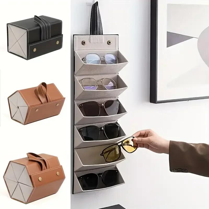 1pc-sunglasses Case Glasses Folding Travel Case Hanging Display Stand Suitable for Storage and Gifts