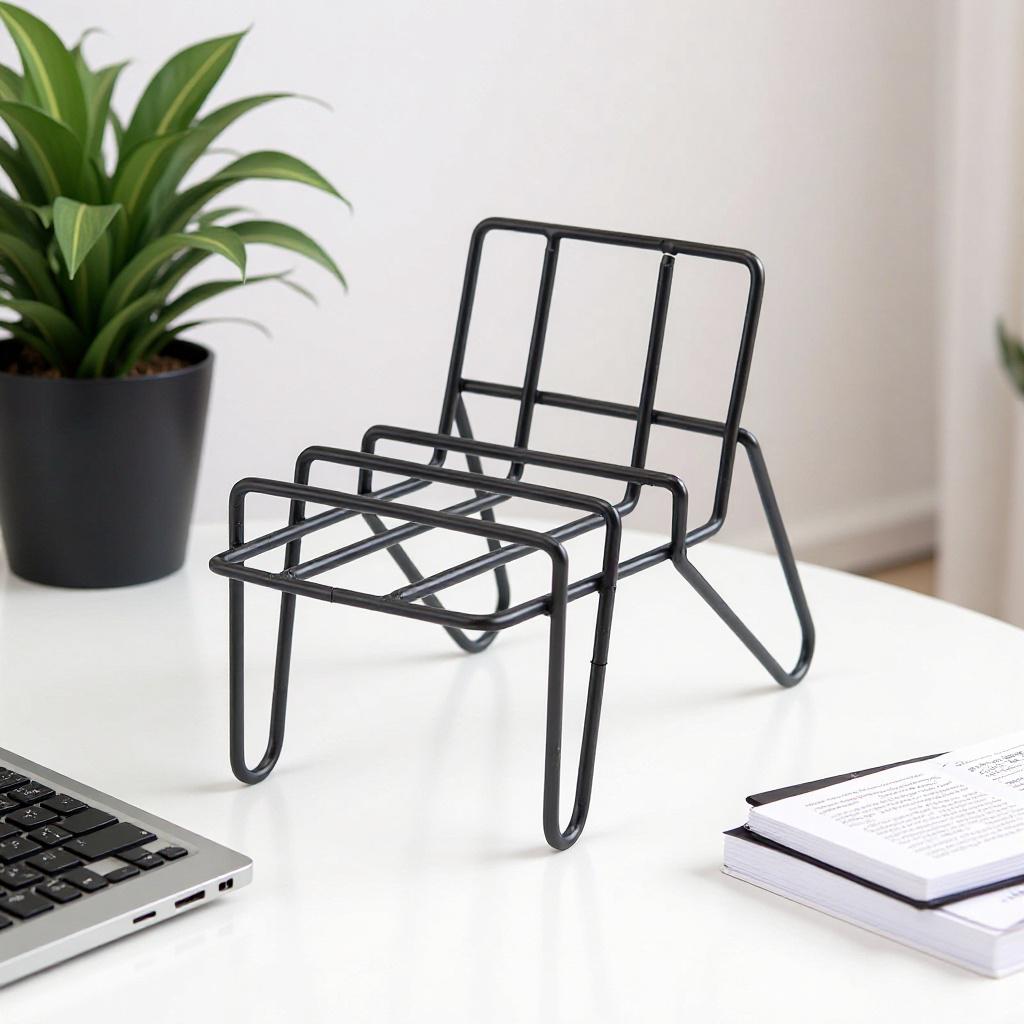 Adjustable Wrought Iron Phone & Tablet Stand with Heat Dissipation