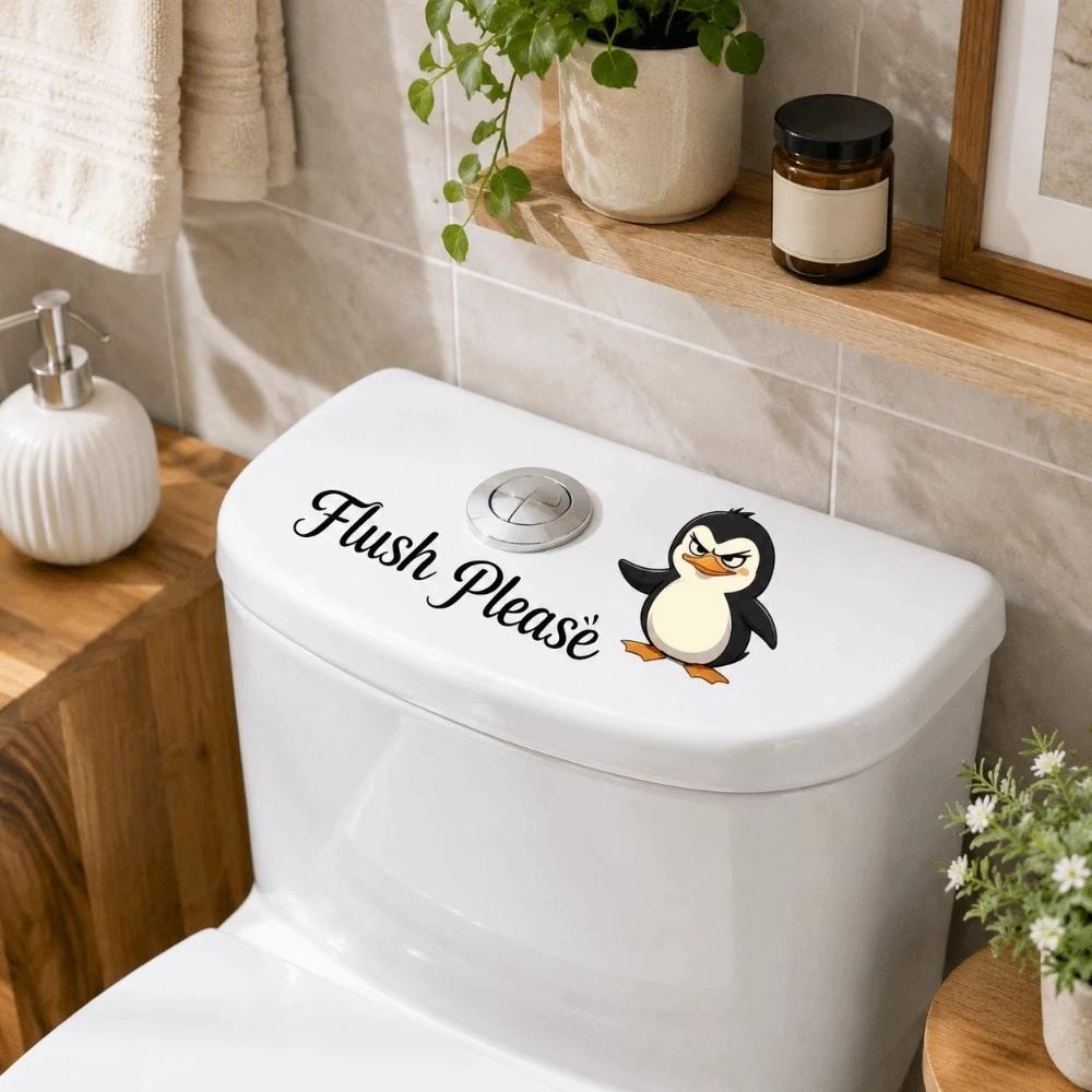 Waterproof Toilet Sticker PVC Cartoon Sticke Personality Bathroom Decal Toilet Water Tank