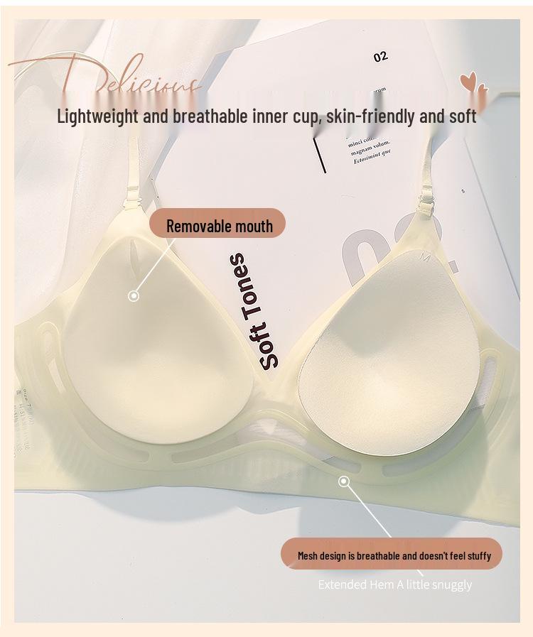 Seamless U-Shaped Backless Bra: Elegant, Padded, Strapless Vest for Small Chests