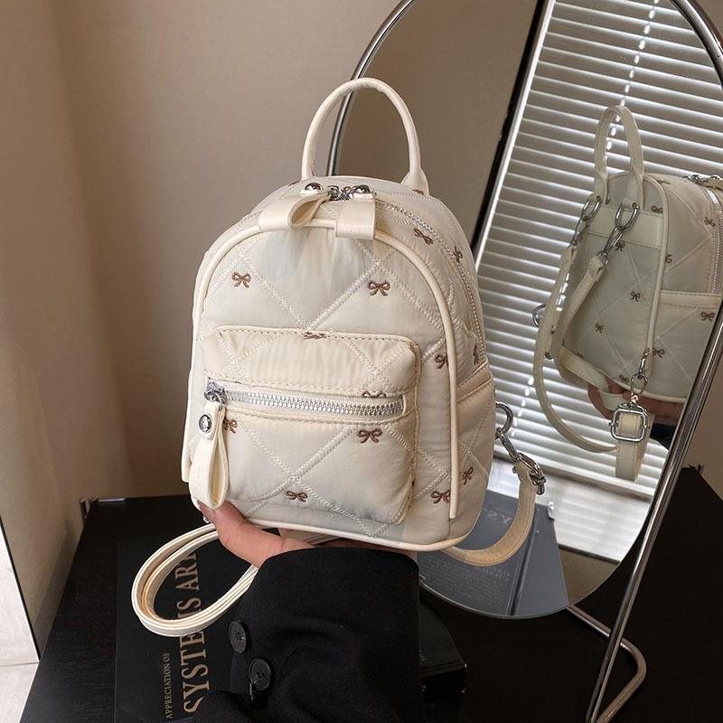 

Ретро нишевый рюкзак женский новый средний и универсальный студенческий маленький рюкзак белый