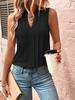 Damen Sommer Tank Bluse Lässig V-Ausschnitt Ärmellos Tunika Top Hemd Business Schick Arbeitshemden Kleidung
