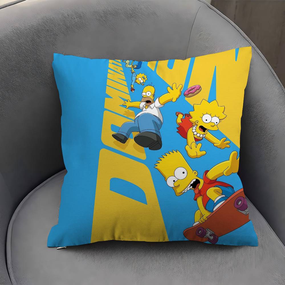 Cartoon The S-Simpsons-es Cushion Cover Inches Farmhouse Decor Home Throw Pillow Covers For Couch Decorations
