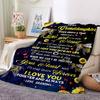 1pc Letter To Granddaughter Pattern Soft & Warm Polyester Knit Blanket, Digital Printed, All-Season Throw for Napping, Traveling, Sofa yy250906047