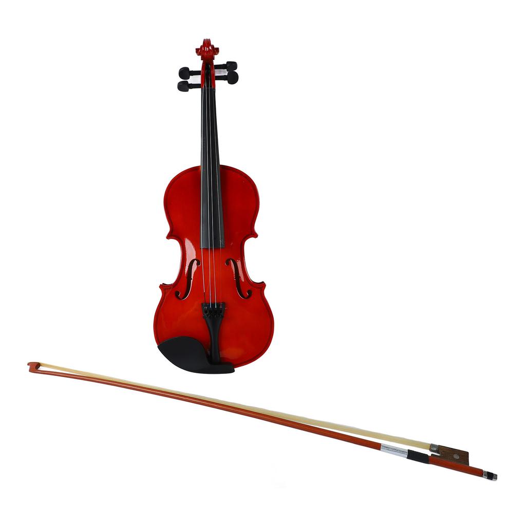 Wooden Violin Bow Case Bridge Kit Comfortable Hand Feel Stable Wood Violin for Beginner