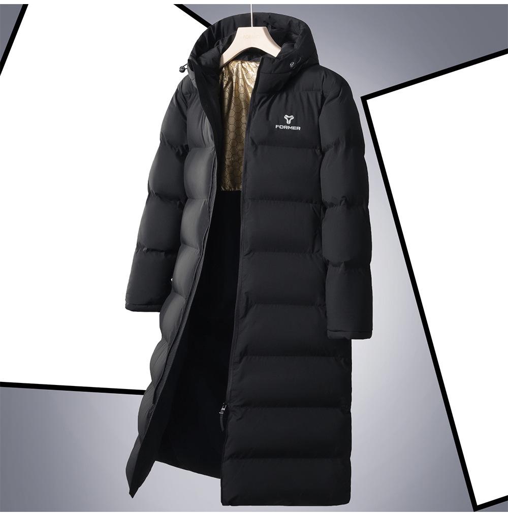 

Унисекс Черное Золото Утолщенное Зимнее Пальто с Теплоудерживающей Подкладкой и Капюшоном XL [80-90 kg] чёрный