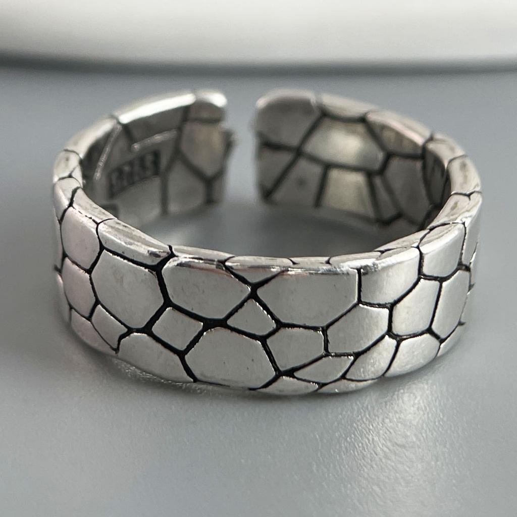 925 Sterling Silver Rings for Women Couple Minimalist Handmade Simple Retro Flower Heart Ring Fine Jewelry Gift Prevent Allergy