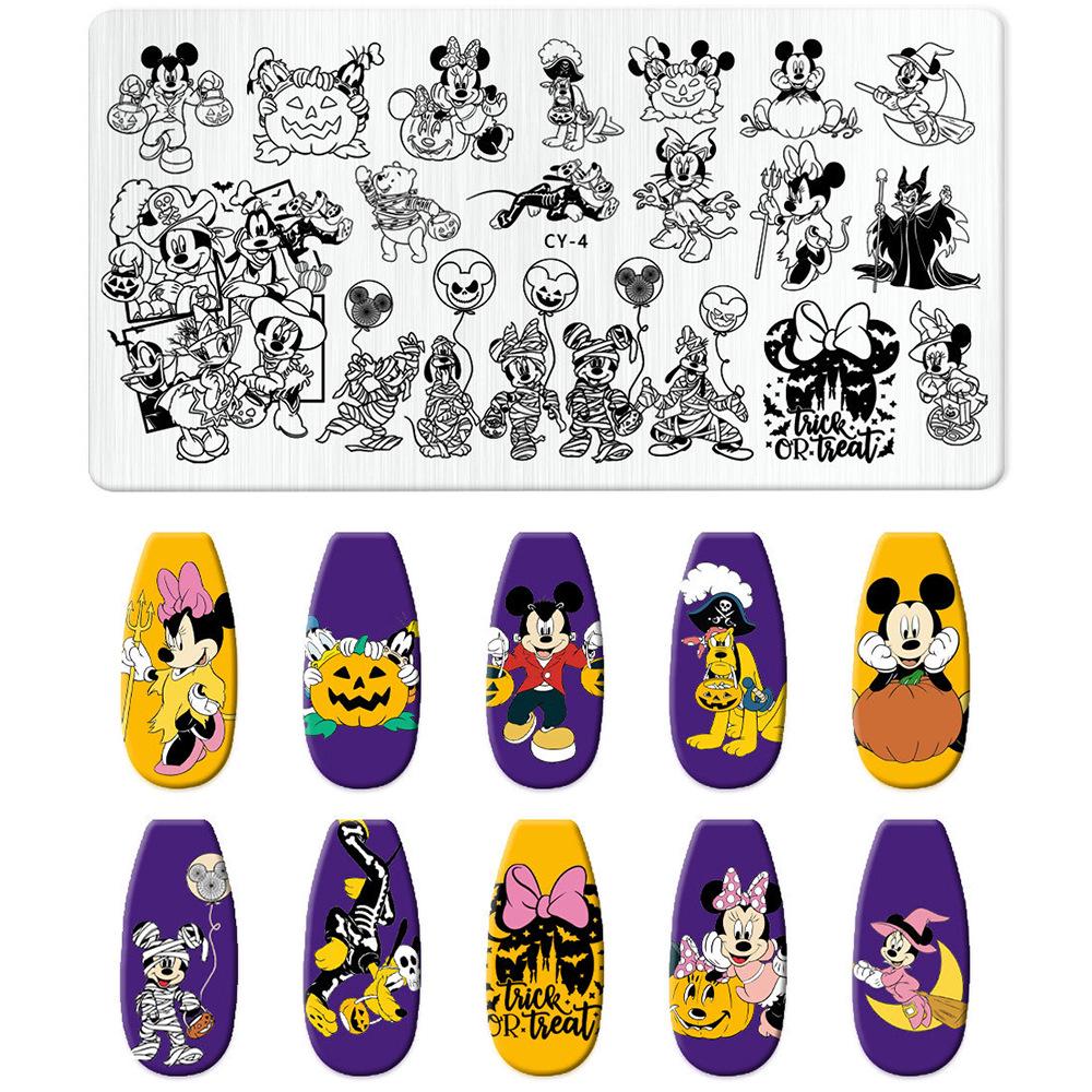 KT Cat & Mickey Mouse Anime Nail Art Stamping Plate for Beginners