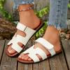 Large Size Flat-bottomed Cool Slippers for Women's Summer New Velcro Flat-bottomed Slippers for Women
