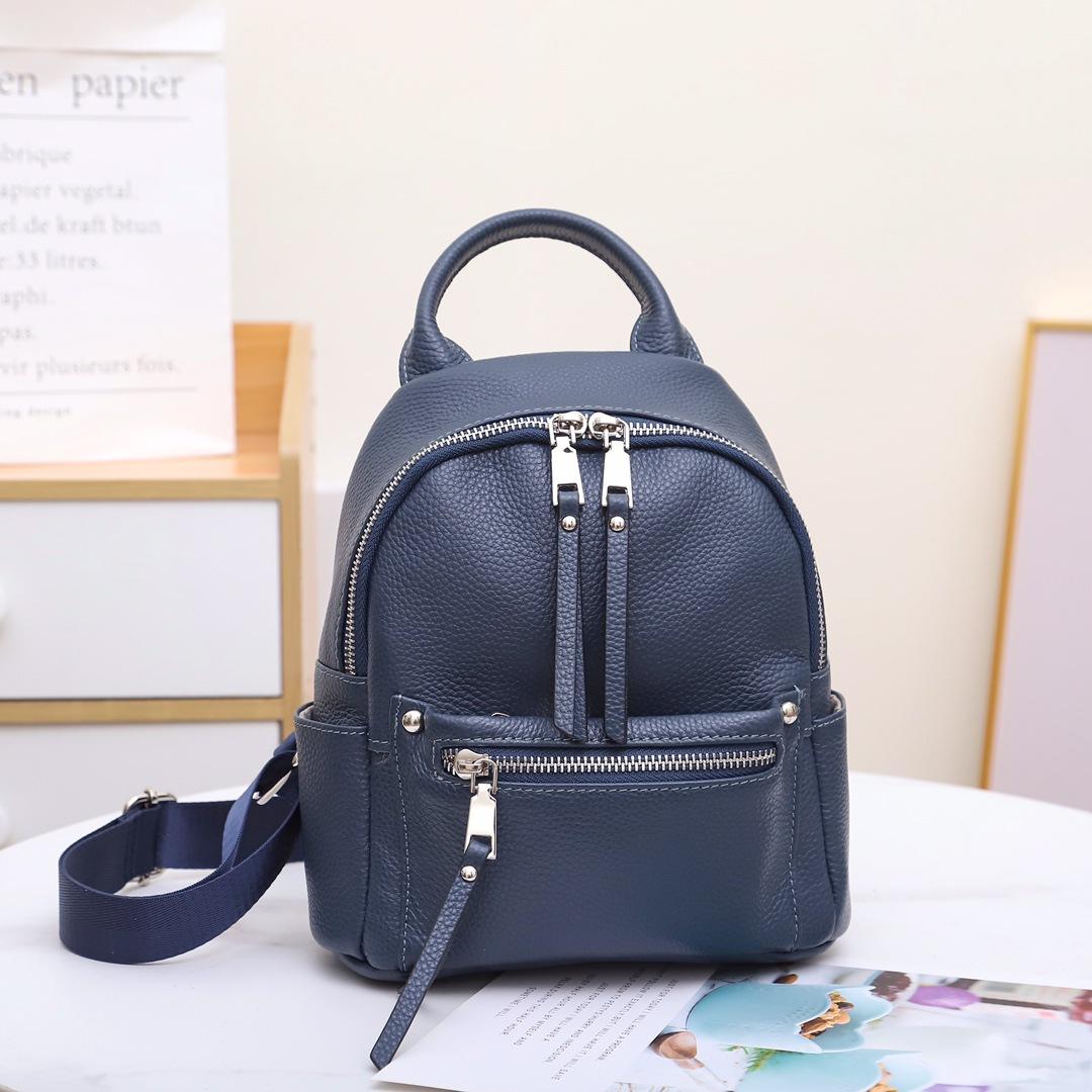 

Женский рюкзак из коровьей кожи, Универсальная модная женская сумка, Многоотделений, Дорожная сумка, Многофункциональная женская сумка синий