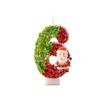 Christmas Happy Birthday Candles For Cakes Decorating Supplies Unscented Number Candles Cake Topper Decorations