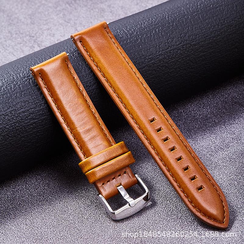 High-End Genuine Leather Watch Strap for 24MM/26MM Pin Buckle – DW Style Hot Seller.