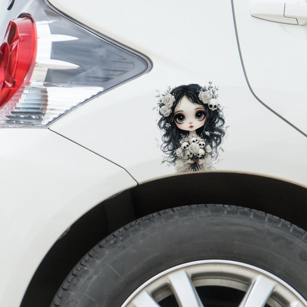 Creative Halloween Girl Skeleton Rose Bundle Pattern Paste Decoration Wall For