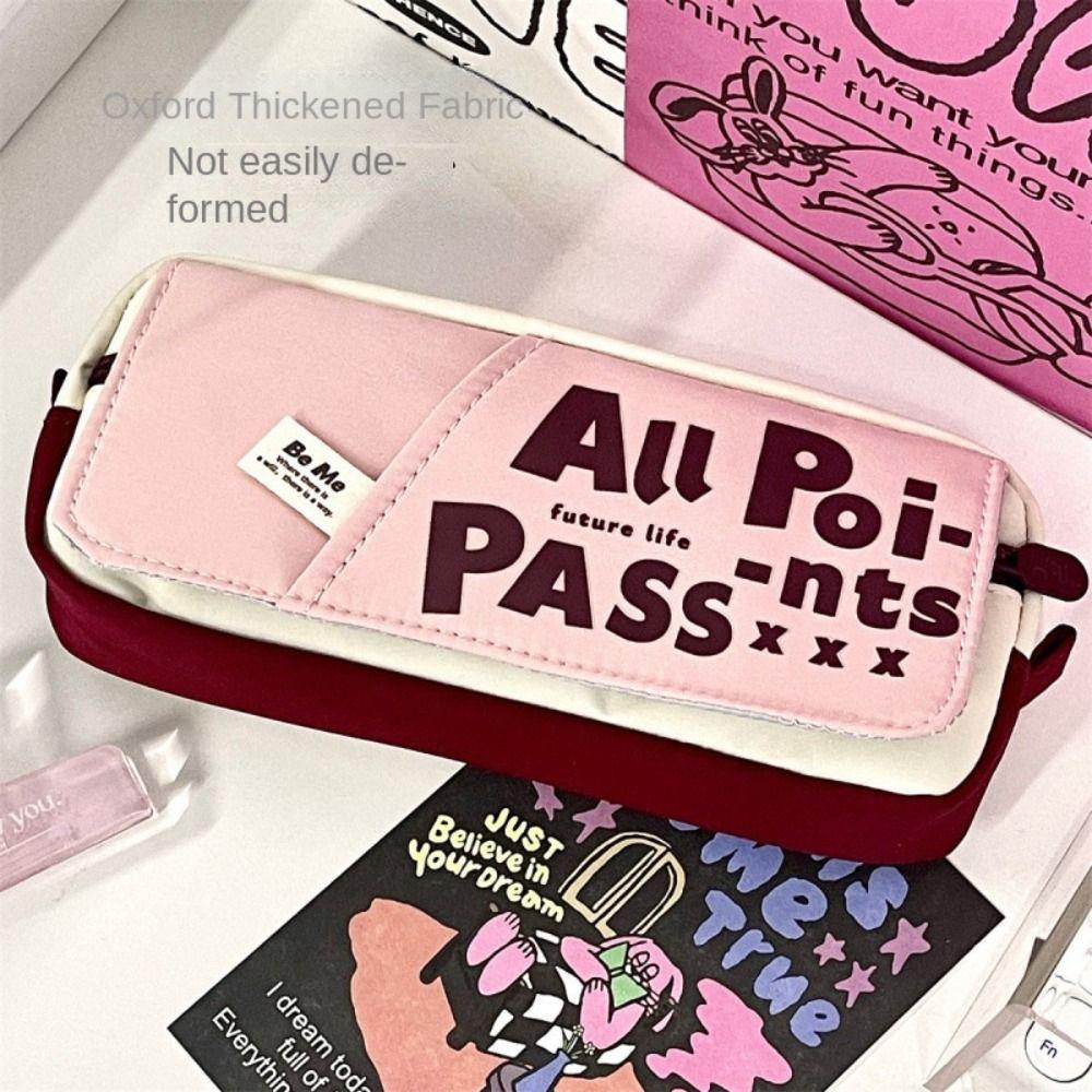 Retro Graffiti Candy Colored Pencil Bag Dopamine Pencil Case Stationery Storage Bag  Boy/Girl