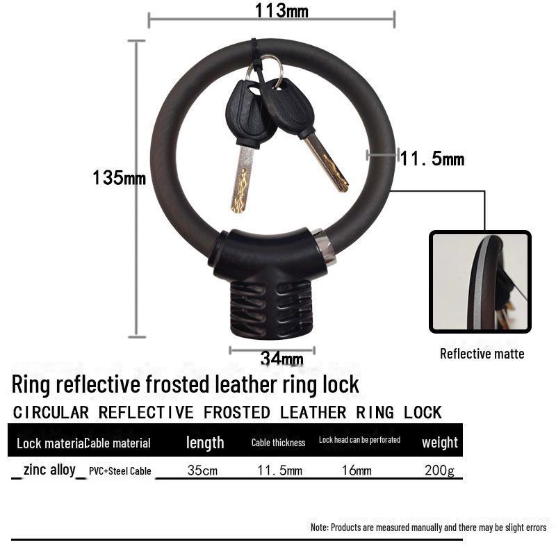 Electric Bike & Mountain Bike Anti-Theft Chain Lock: Portable and Secure Bicycle Battery Lock