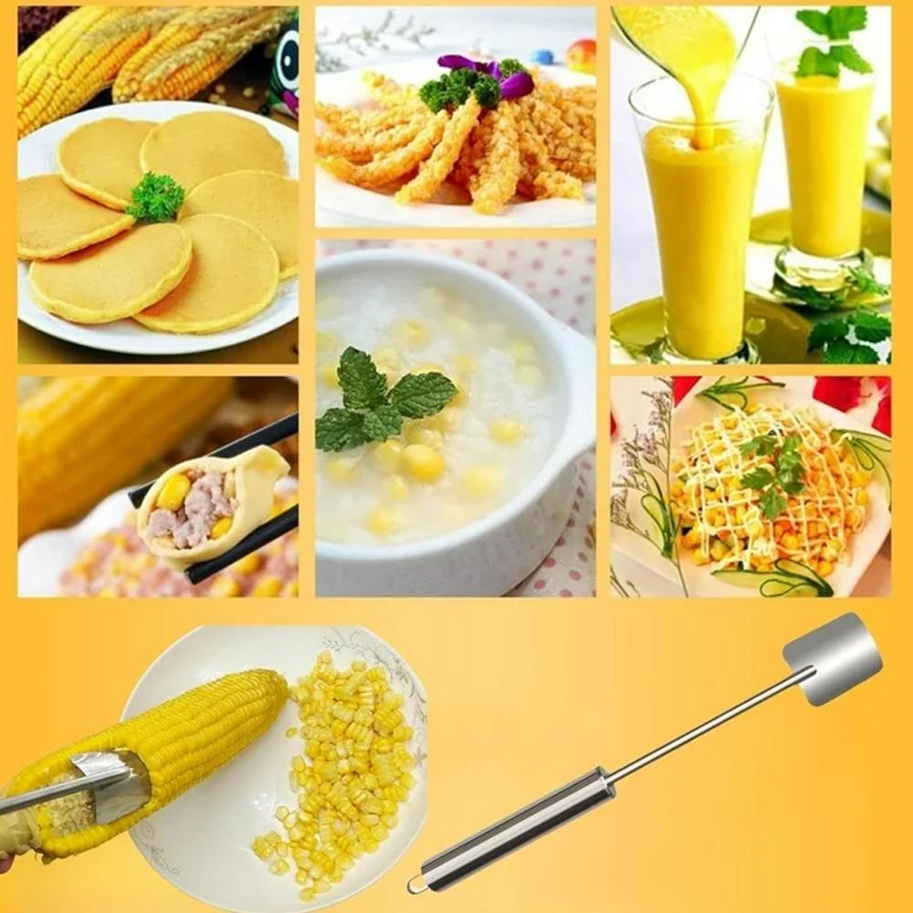 Stainless Steel Corn Peeler Serrated Corn Stripper Peelers Cob Shaver Planer Thresher Cutter Kitchen Fruit Vegetable Gadget Tool