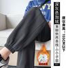 Grey lamb wool sweatpants women's autumn and winter small casual tied feet and thin cotton pants fleece thickened sweatpants