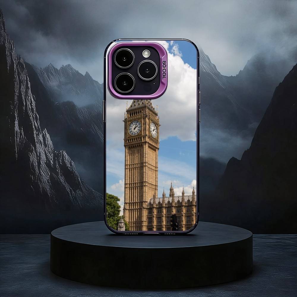 L-London B-Big B-Ben Black Candy silver phone case Phone Case For iPhone17,16,15,14,13,12,11 Plus,Pro Max