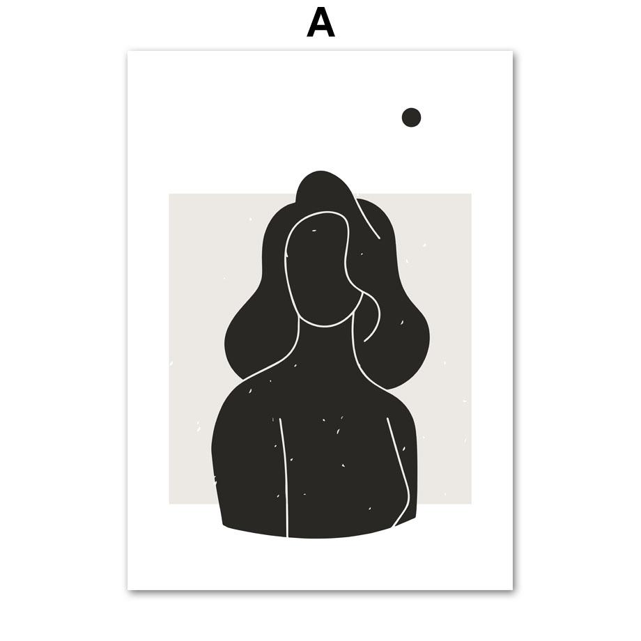 Linie geometryczne abstrakcyjne nagie tatuaże do ciała Nordic plakaty i druki nowoczesny obraz ścienny na płótnie obrazy dekoracyjne do salonu