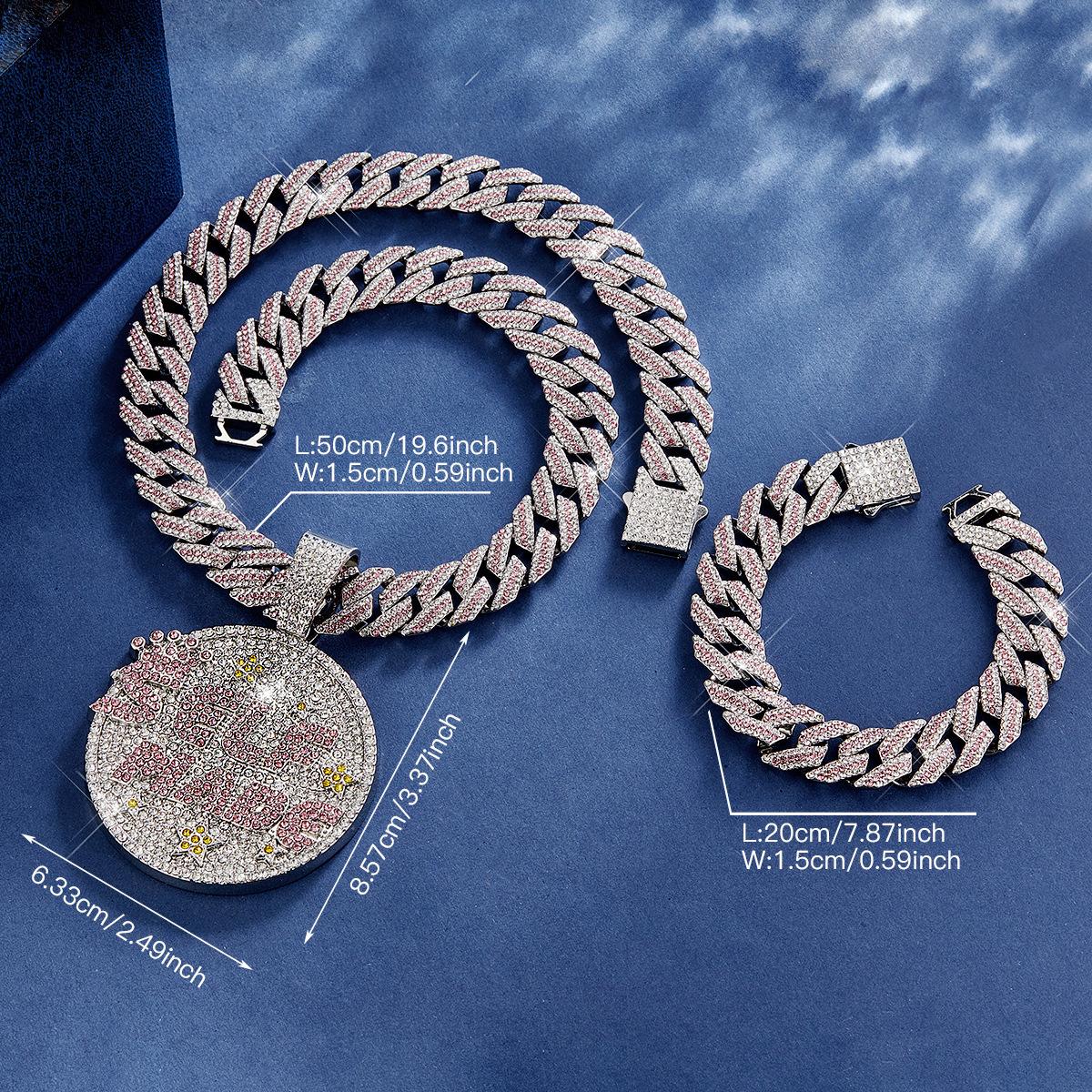 

Подвеска в виде буквы со стразами, сделанная своими руками, цепочка с пузырем, мужское ожерелье в стиле хип-хоп