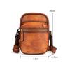 Whatna Tanned Natural Cowhide Leather Mini Shoulder Bag for Small Messenger Shoulder Vertical Fits iPad Horizontal Genuine Crossbody Bicycle 13640