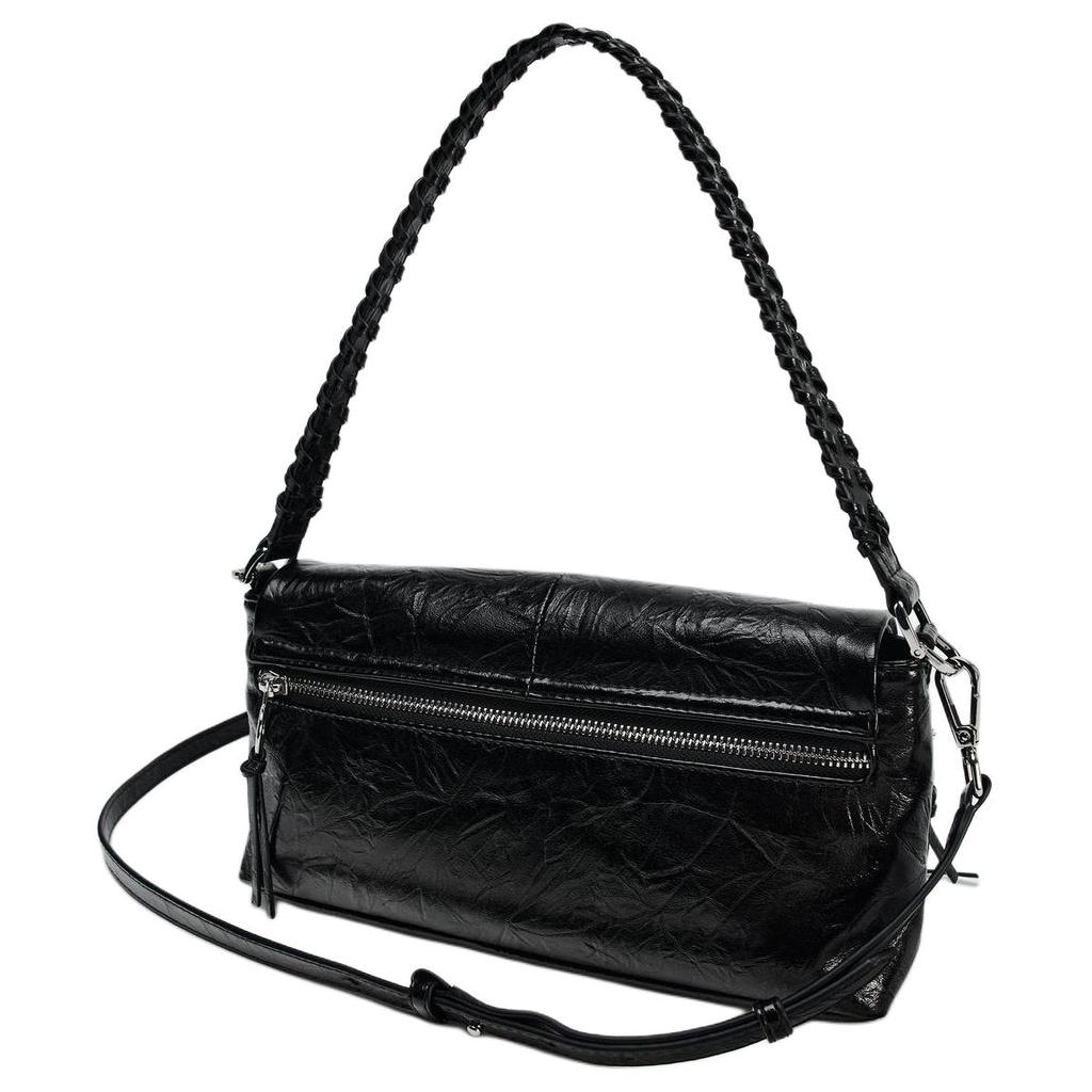 New ZARA PU Shoulder Bag Small Women's Black 16835410-35