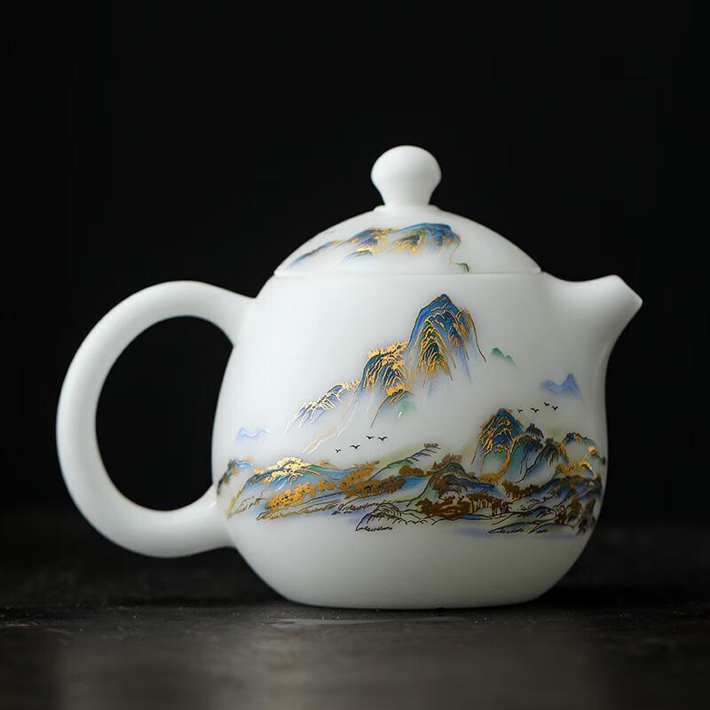 Chaxun Thousands of Miles Ice Jade Porcelain Kung Fu Tea Set
