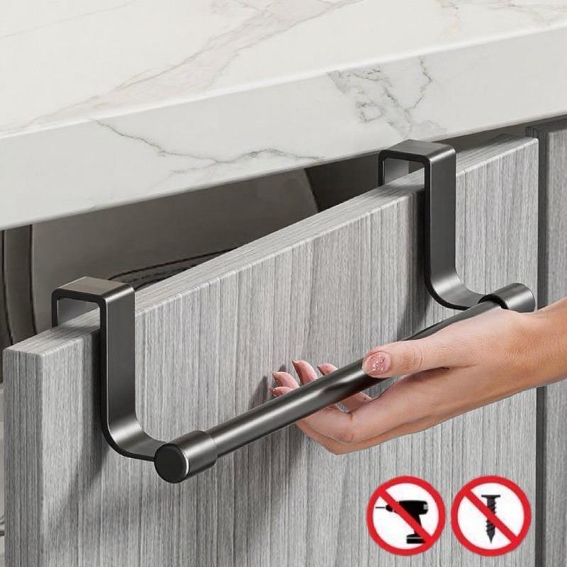 1/2pcs Stainless Steel Towel Bar Cabinet Door Towel Hanging Bar Stainless Steel Bathroom Kitchen Cabinet Door Towel Wipe Rack