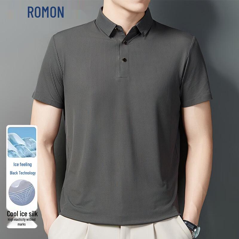ROMON Men s Ice Silk Quick-Dry POLO Shirt L
